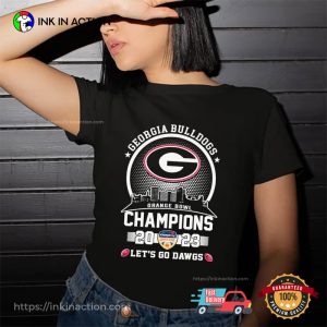 Let's Go Dawgs The Orange Bowl Champions 2023 Georgia Bulldogs T Shirt 3