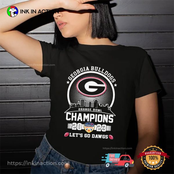 Let’s Go Dawgs The Orange Bowl Champions 2023 Georgia Bulldogs T-Shirt
