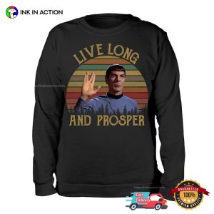 Live Long And Prosper Spock Retro Vintage star trek shirt 3