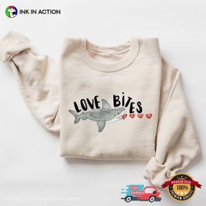 Love Bites Shark Cute valentine's day T Shirt 2