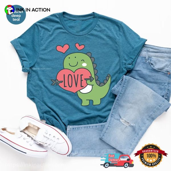 Love T Rex Comfort Colors Shirt For Valentine’s Day