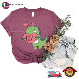 Love T Rex Comfort Colors shirt for valentine's day 2