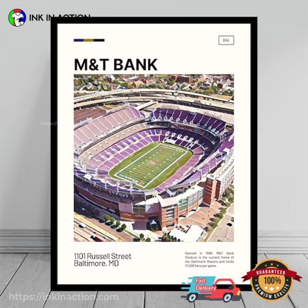 M&T Bank Stadium NFL Baltimore Ravens Poster