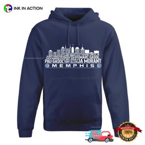 Memphis Basketball Team City Skyline T-Shirt
