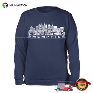 Memphis Basketball Team City Skyline T Shirt 2