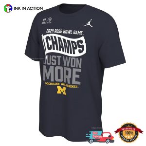 Michigan Wolverines 2024 RoseBowl Champs Football Game T Shirt 2