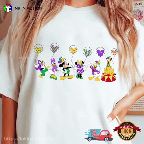 Mickey Mouse And Friends Circus Mardi Gras Outfits Disney Holiday T-Shirt