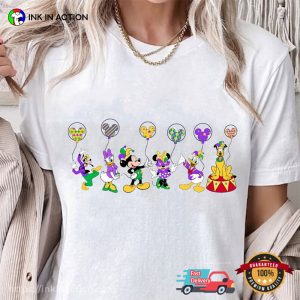 Mickey Mouse And Friends Circus Mardi Gras Outfits Disney Holiday T-Shirt