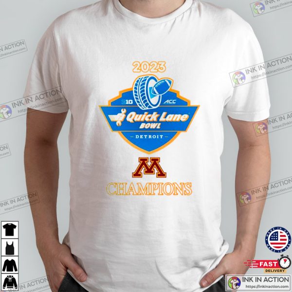 Minnesota Golden Gophers Quick Lane Bowl Champions 2023 Football T-Shirt