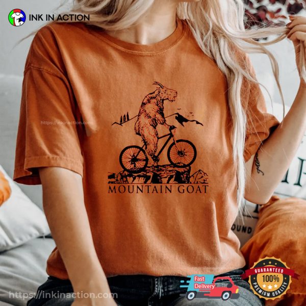 Mountain Bike Mountain Goat Funny Cycling T-shirts