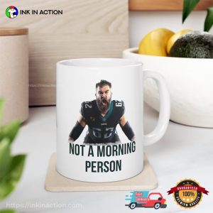 Not A Morning Person Funny Jason Kelce Batman Cup