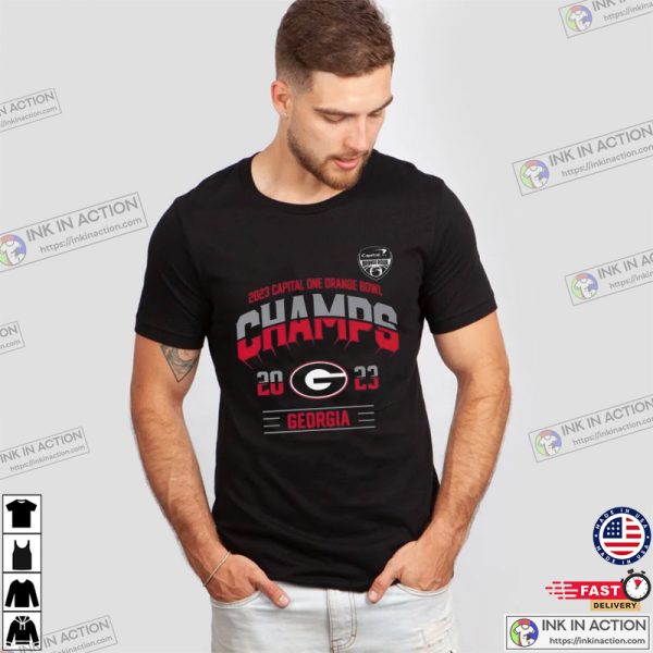 Orange Bowl Champs 2023 Georgia FootBall T-Shirt, Georgia Bulldogs Merch