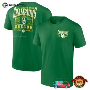 Oregon Beat Liberty Fiesta Bowl 2024 Champions Football Fans 2 Sided T-Shirt