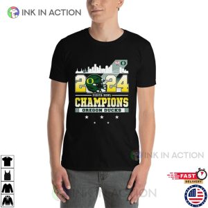 Oregon Ducks Skyline 2024 Fiesta Bowl Champions Shirt 3