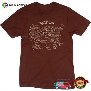 Out National Park Map Trending Tee 1