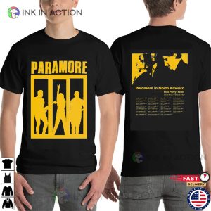 Paramore In North America Paramore Band Tour Schedules 2 Sided Tee, Paramore Merch