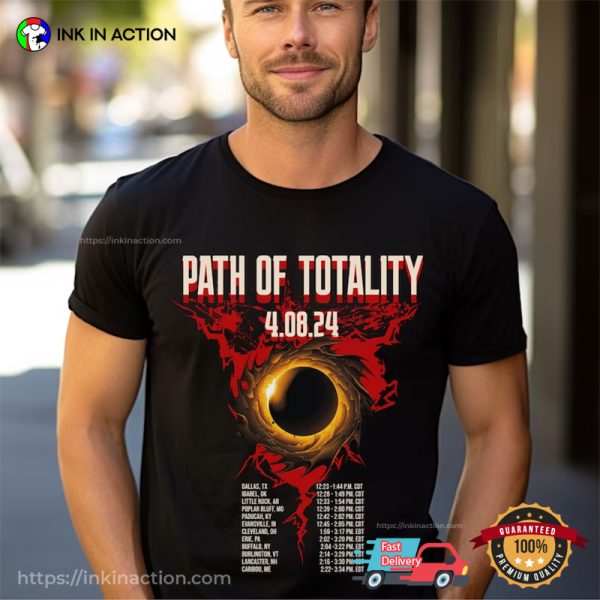 Path Of Totality Solar Eclipse 2024 T-Shirt