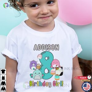 Personalized Birthday Girl Cute Squishmallow Shirt