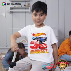 Personalized Hot Wheels Sports Car Birthday Boy T-Shirt