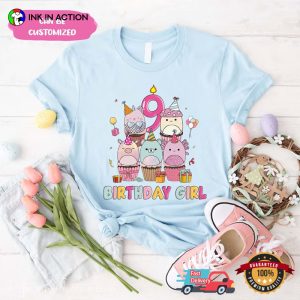 Personalized Squishmallow Cupcake Birthday Girl Tee