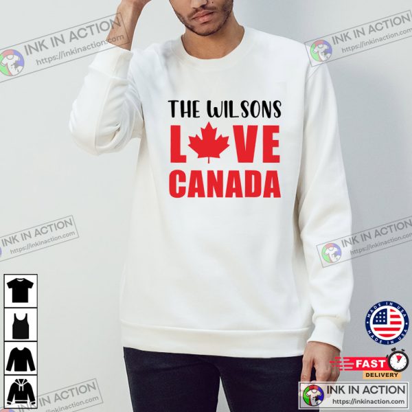 Personalized Your Name Love Canada T-Shirt