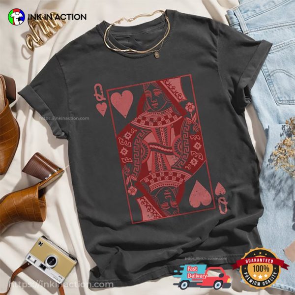 Queen Of Hearts Comfort Colors T-Shirt, Valentine Gift Ideas
