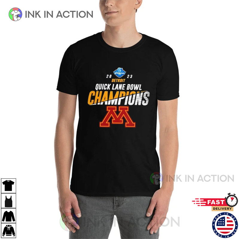 Quick Lane Bowl Champions 2023 Minnesota Golden Gophers Football Team T-Shirt