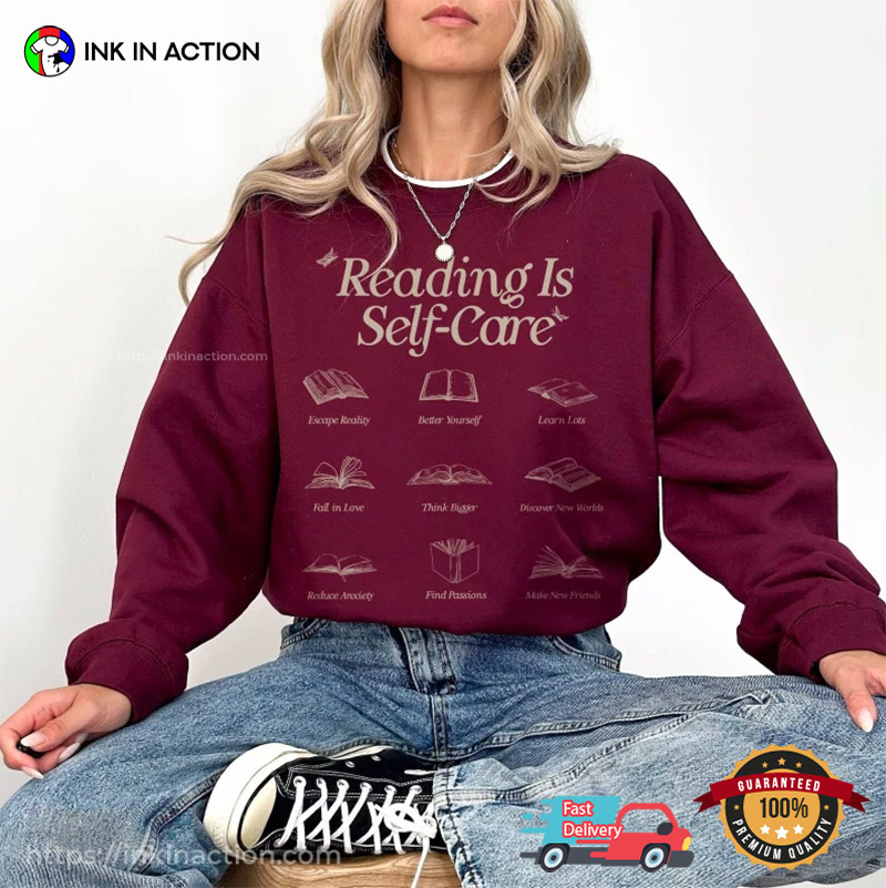 Reading Is Self Care, Improvement Bookish Tee