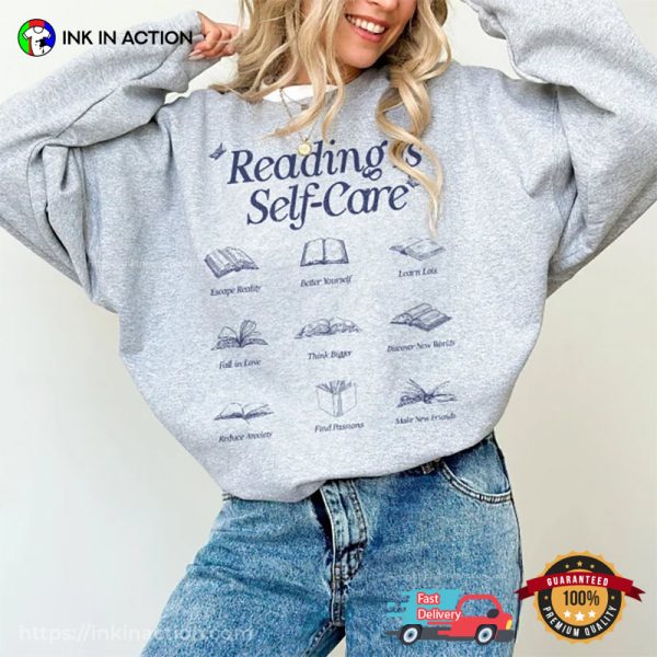 Reading Is Self Care, Improvement Bookish Tee