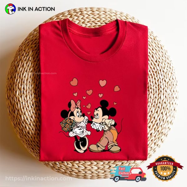 Retro Disney Mickey Minnie Couple 90s Shirt For Valentine’s Day
