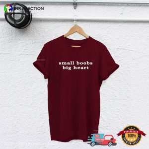 Small Boobs Big Heart Funny breast tee shirt 3