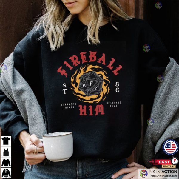 Stranger Things Fireball Him Hellfire Club T-Shirt, Stranger Things Merch