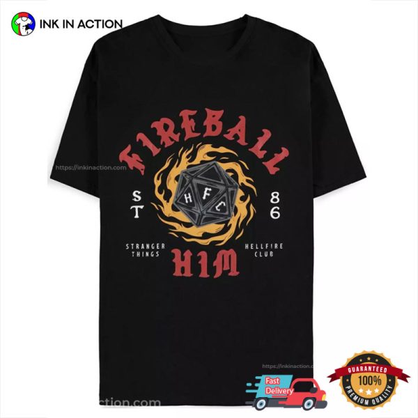 Stranger Things Fireball Him Hellfire Club T-Shirt, Stranger Things Merch