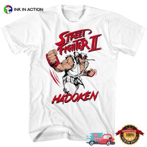 Street Fighter II Hadoken T Shirt, Capcom Fighting Games Fans Apparel 3