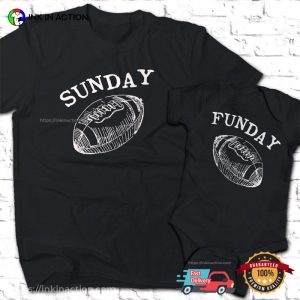 Sunday Funday Game Day NFL Football Matching Dad Son T-Shirt, Superbowl Sunday Merch