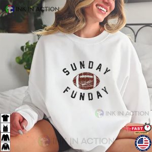Sunday Funday Vinatge Football Playoffs T Shirt, football sunday snacks Apparel 1