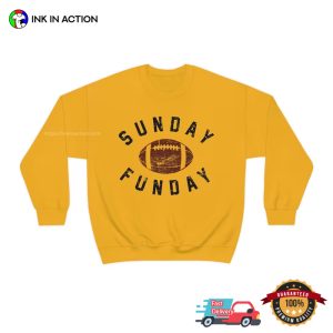 Sunday Funday Vinatge Football Playoffs T Shirt, football sunday snacks Apparel 4