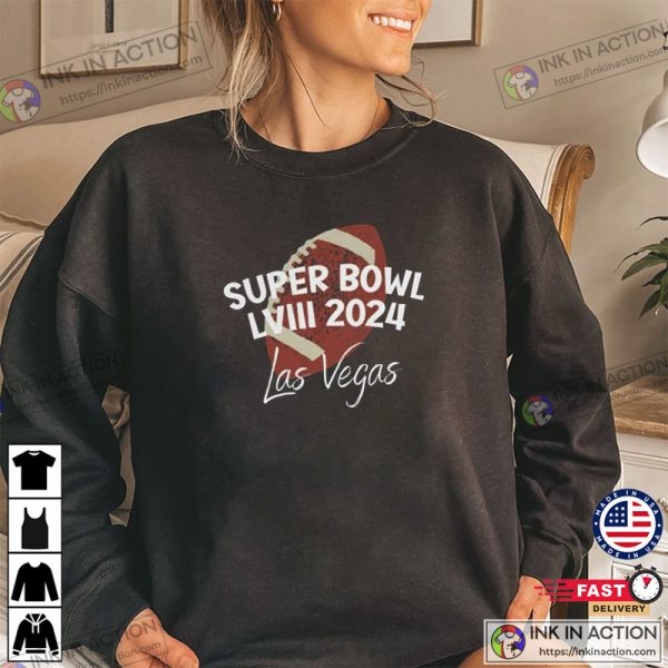 Super Bowl LVIII 2024 Las Vegas Football Tee