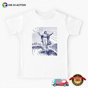 Surfing Jesus Funny T-Shirt
