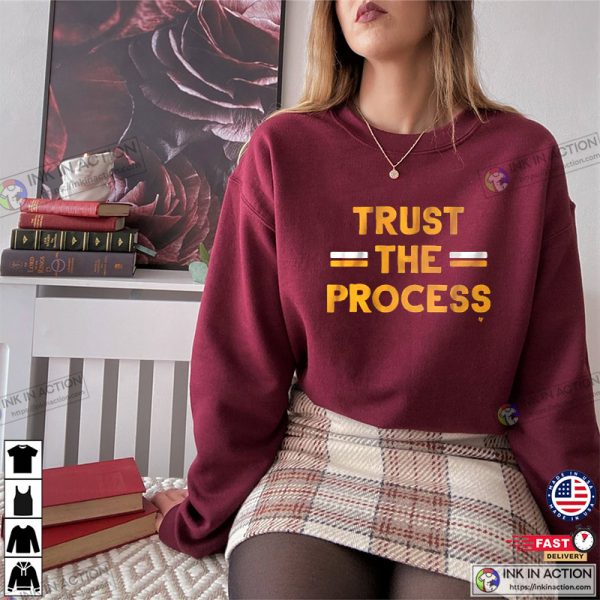 Trust the Process Vintage Style T-Shirt, Josh Harris Commanders Merch