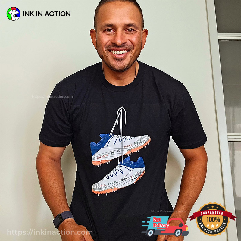 Usman Khawaja Banned Boots For Freedom And Equality T-shirts