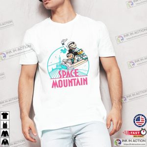 Vintage disney space mountain Cartoon Astronaut Shirt 1