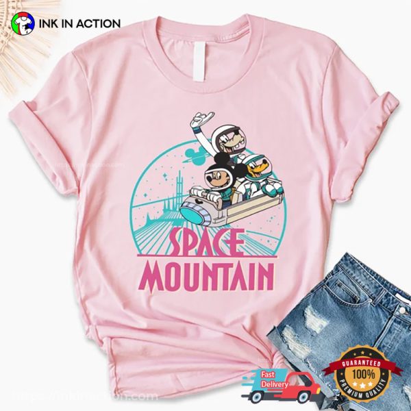 Vintage Disney Space Mountain Cartoon Astronaut Shirt