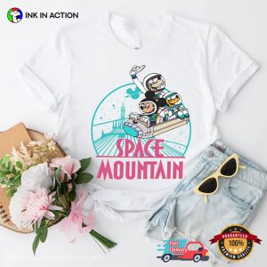 Vintage disney space mountain Cartoon Astronaut Shirt 3