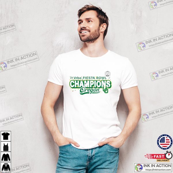 Vrbo Festa Bowl Champions 2024 Oregon T-Shirt, NFL Oregon Ducks Merch