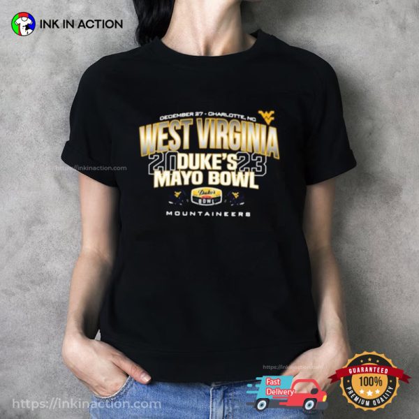 West Virginia 2023 Duke’s Mayo Bowl Football Champs T-Shirt