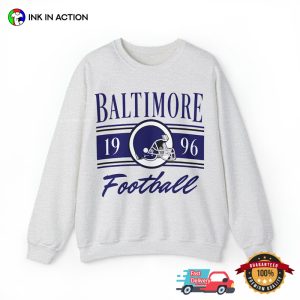 baltimore football 1996 Vintage Style 2 Sided T Shirt, ravens apparel 2