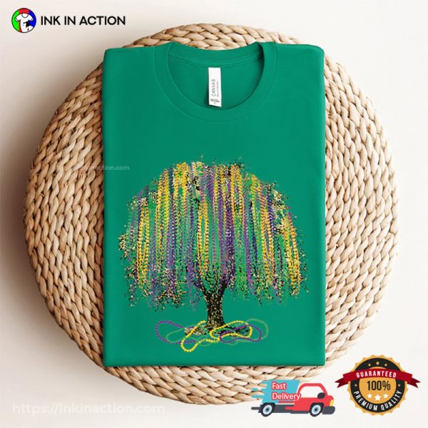 Carnival Mardi Gras Beads Tree Louisiana T-Shirt