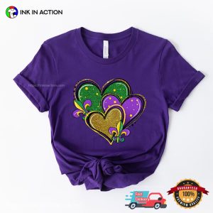 carnival mardi gras Hearts Art T Shirt 2