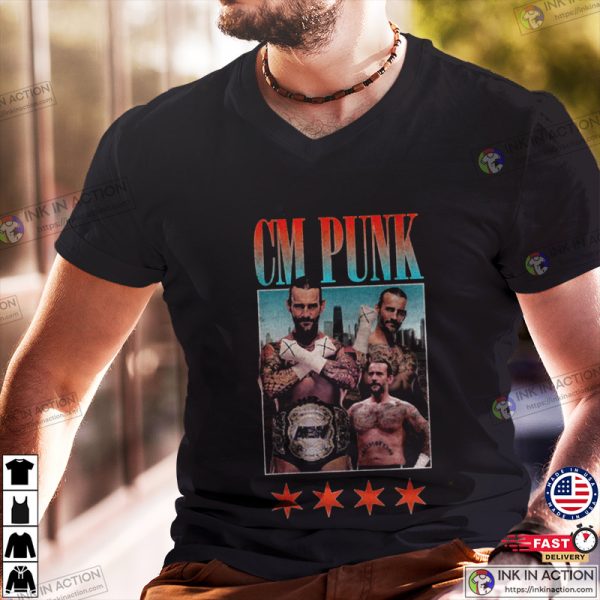Cm Punk UFC Pro Wrestling Graphic T-Shirt
